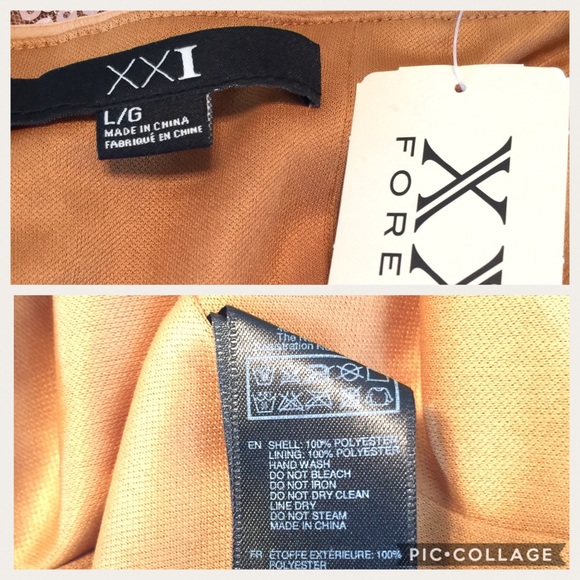 NWT XXI Rose Gold Sequin Strapless Dress L - Picture 5 of 5